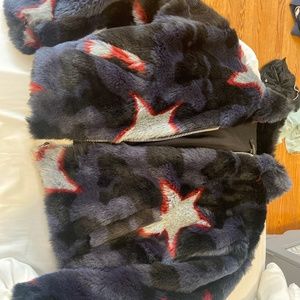 Furry bomber jacket